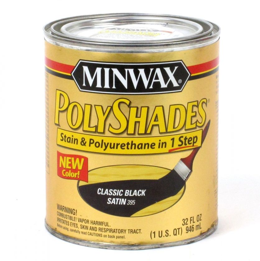   Quarts of Minwax Polyshades Satin & Polyurethane   Classic Black Satin