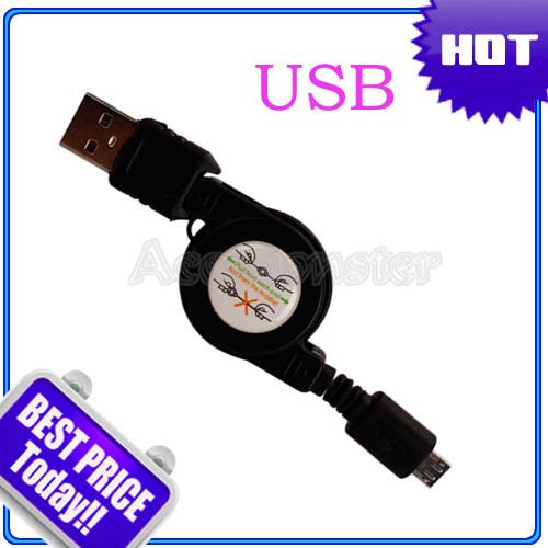 USB Retractable Data Cable For Samsung Galaxy EPIC 4G  