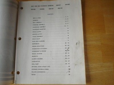 1976 Polaris Colt Colt SS Snowmobile Parts Manual Vintage  