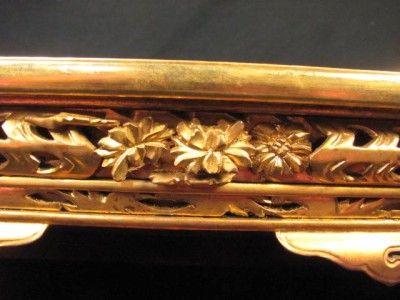 T5 JAPANESE VINTAGE BUDDHIST KYO ZUKUE ALTER STAND WOOD GOLD GILT 