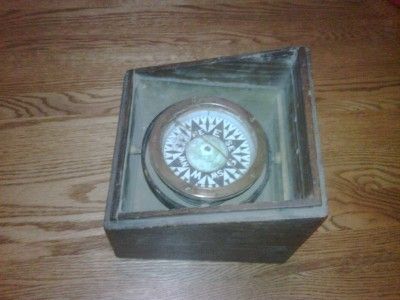 ES RITCHIE GIMBALED BOX COMPASS VINTAGE 1895  