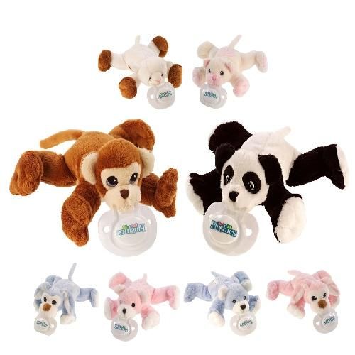 Paci Plushies Infant/Baby Plush Pacifer Soothie Holder  