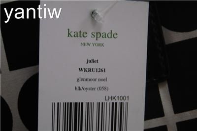 NWTKate Spade Juliet WKRU1261 Glenmoor Noel BLK/Oyster  