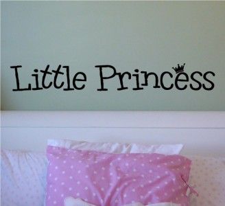Little Princess Wall Art Sayings Quotes Vinyl Lettering  