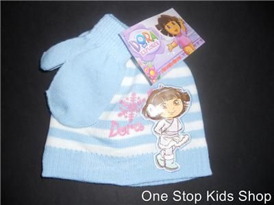   EXPLORER Girls Winter Set HAT & MITTENS Cap Gloves Nickelodeon  