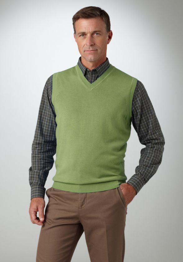 Bobby Jones Mens Merino V Neck Sweater Vest  