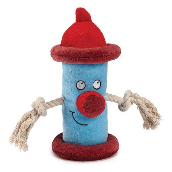 Dog HAPPY HYDRANT Blue, Red Puppy Toy Pet Pup Chew Rope Toys Soft 