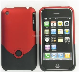 RED/BLACK iFROGZ iPHONE 3G/3GS HARD LUXE CASE/SHELL NP  