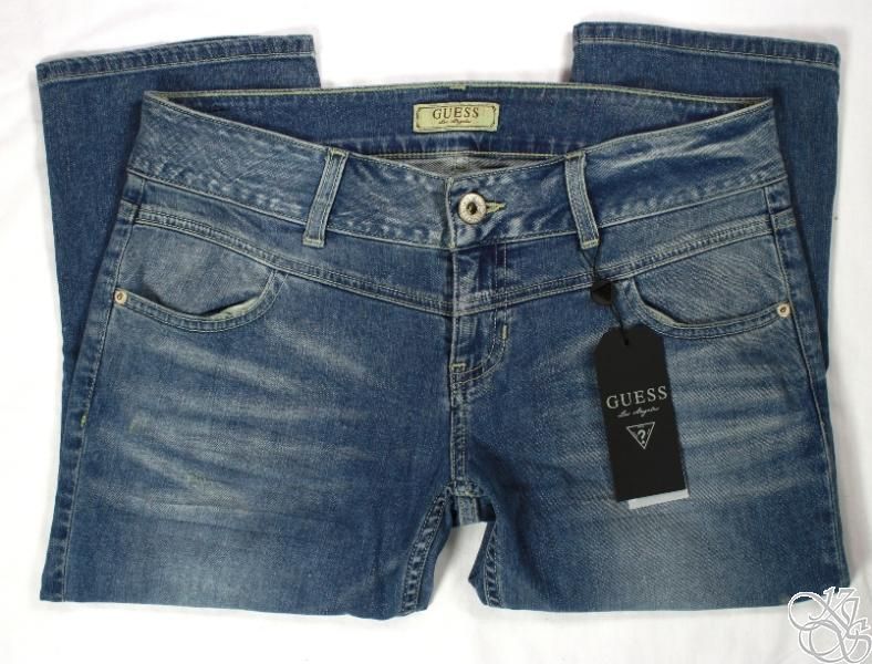 GUESS Los Angeles Locker Wash Jean Denim Capris Womens Pants New 