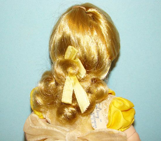 1956 Madame Alexander Lissy Doll in Yellow Cotton Dress Beautiful 