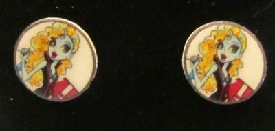 Monster High Dolls Lagoona Blue Surf Girl Stud Earrings Handmade 