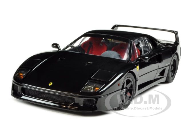   model car of 1987 ferrari f40 light weight black high end version by