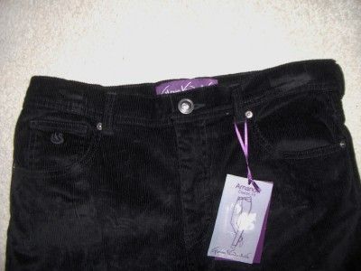 MISSES*GLORIA VANDERBILT BLACK CORDUROY JEANS*SIZE 14 AVERAGE*NWT 