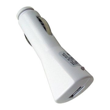 USB Car Charger for New iPod Nano 5th Gen  White  
