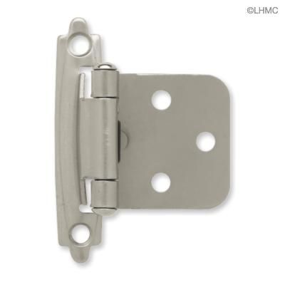   Satin NIckel Self Closing Overlay HInge Lot of 10 885785385371  