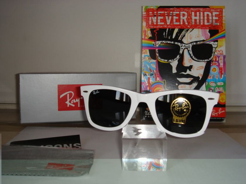 Brand New Ray Ban Wayfarer 2140 (White/Black ) Sunglasses  