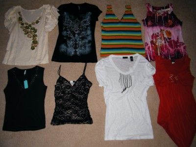   Lawrence~Fredericks~Rhinestone L Camis/Tops/Shirts LOT EUC/NWT  