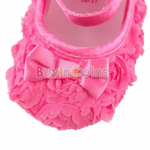 New Boutique Lovely Baby infant toddler Girls Soft Crib Shoes Bow 
