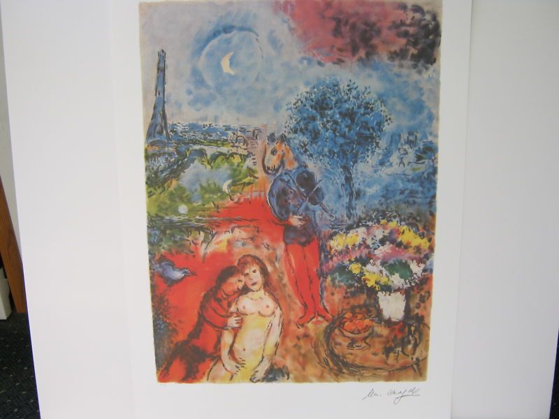 Marc Chagall Lithograph  Serenade  Plate Signed  