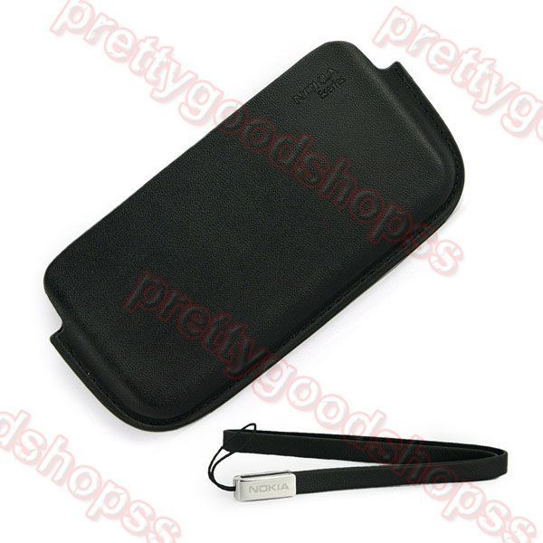 New Nokia Original Leather Case Pouch for E72 + Strap  