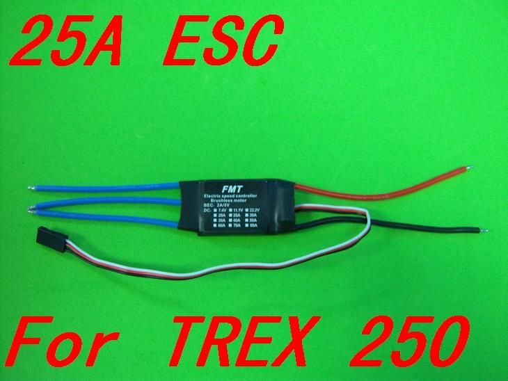 F00419 DT 25A ESC Speed Controller,TREX 250，HELI glider  