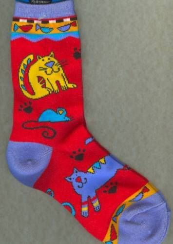 Cat Socks Red Cats Clothing Ladies   