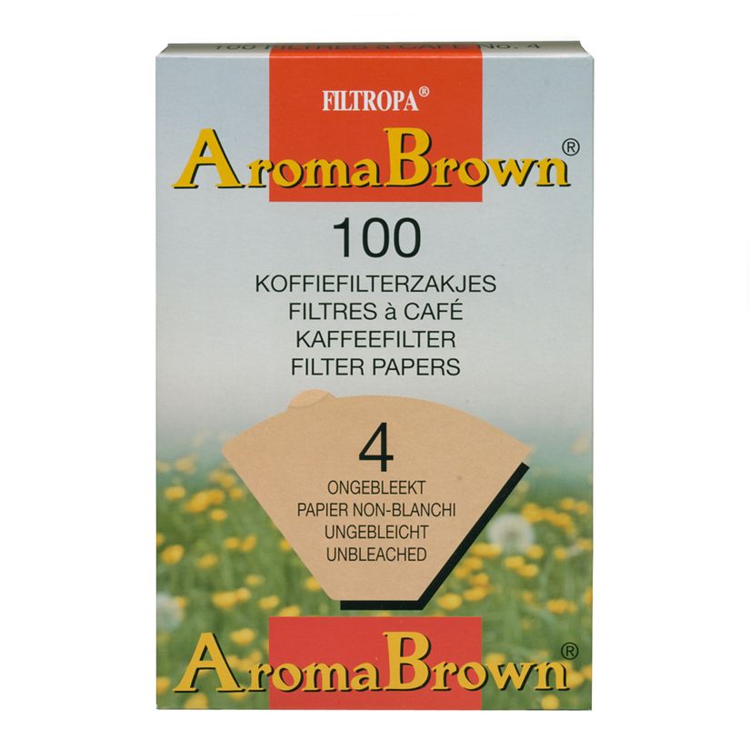 FILTROPA AUROMA BROWN PAPER COFFEE FILTERS #4  