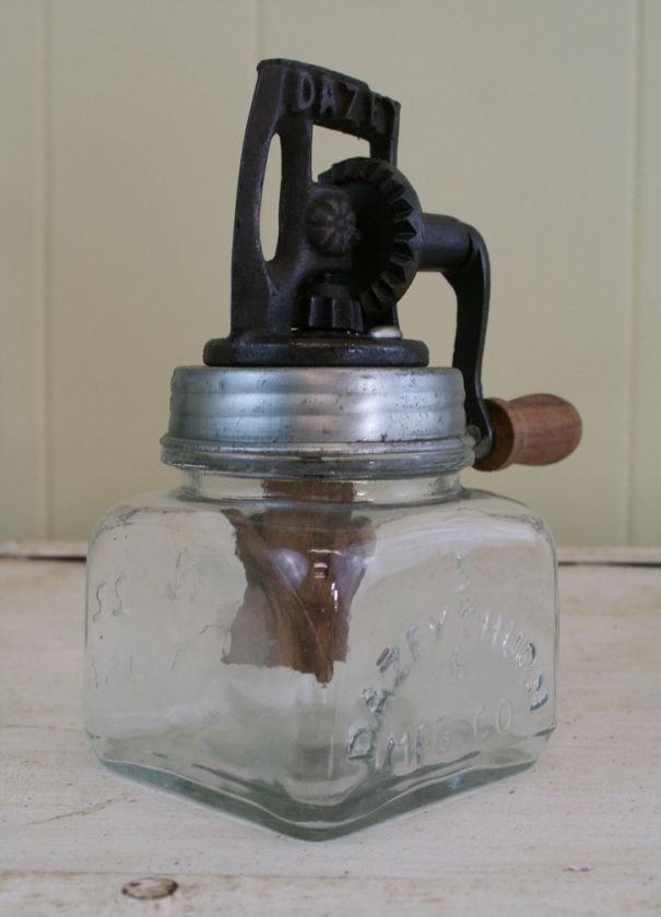 Glass Dazey Butter Churn Antique Reproduction  