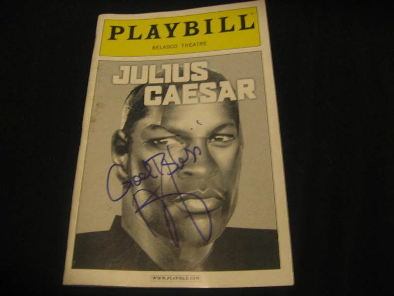 DENZEL WASHINGTON HAND SIGNED JULIUS CAESAR PLAYBILL  