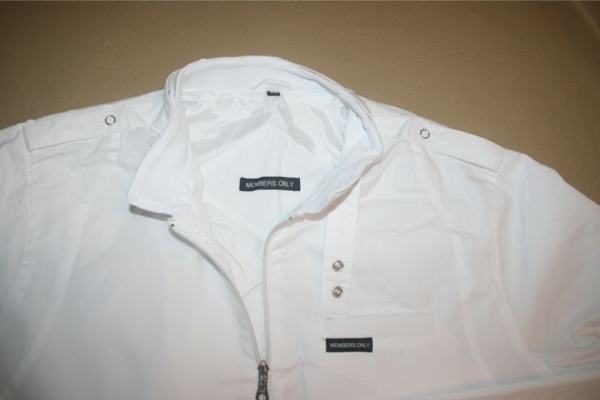 Members Only Mens Lined Wind Jacket XL NEW White NWT  