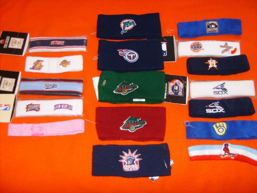 HEADBANDS SWEATBANDS  NBA, NFL, NHL, AND MLB TEAMS  