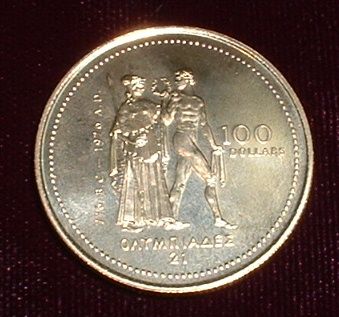 CANADA $100 GOLD COIN 14KT 1976 * OLYMPIC *  