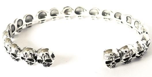   925 STERLING SILVER BIKER BRACELET BANGLE NEW PUNK ROCK BIKER JEWELRY