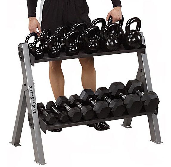 Body Solid Dual Dumbbell & Kettlebell Rack GDKR100  