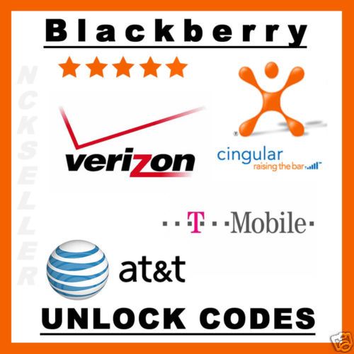 UNLOCK CODE VERIZON BLACKBERRY 8830, 9530, 9630 ★  