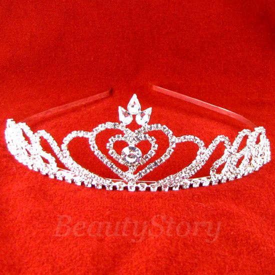   SHIPPING rhinestone crystal crown tiara headband wedding bridal  