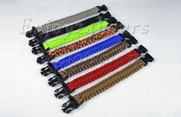   bracelet enables you to carry several feet of parachute cord easily