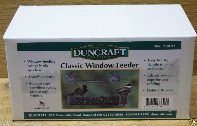 Duncraft Classic Pane Window Bird Feeder #73601 Small  