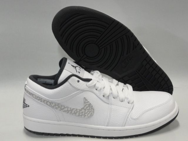 Nike Jordan 1 Phat Low White Grey Sneakers Mens Size 9  