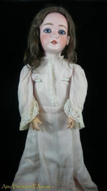 23 ANTIQUE GERMAN  QUEEN LOUISE  BISQUE HEAD DOLL  