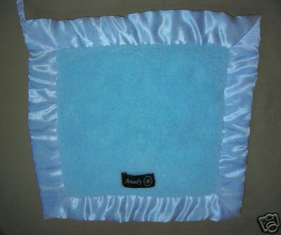 BABY BLUE SECURITY BLANKET LOVEY ANADY SIZE 13x13 INCH  