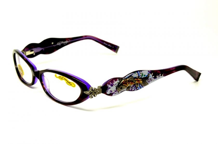 ED HARDY EH 0709 LAVENDER S. 53 RX GLASSES PLASTIC AUTHENTIC  