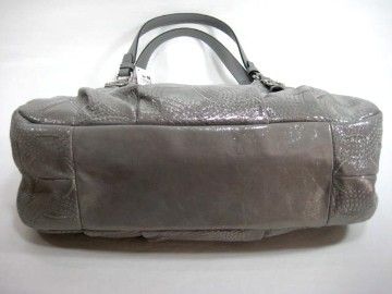 398 NWT COACH MADISON Grey Stitched LEATHER MAGGIE SHOULDER BAG TOTE 