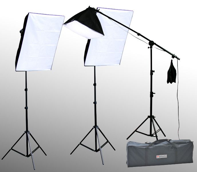 Photography Video Light Softbox Lighting Boom Stand Kit  