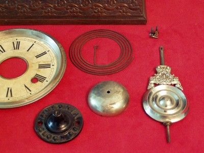   ANSONIA KITCHEN CLOCK CASE PARTS REPAIR PENDULUM MOVEMENT ODDS & ENDS