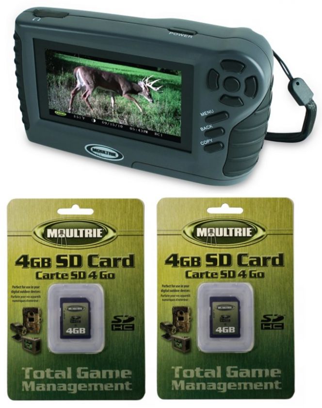 MOULTRIE VWR 11 Game Camera 4.3 Hand Held Picture & Video Viewer + 2 