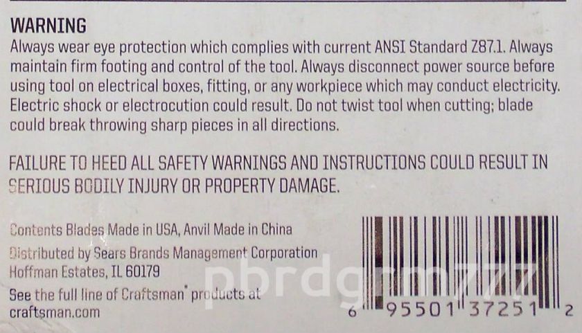 Handi Cut 37301 Blades and Anvil Craftsman 3 7/8 New 9 37251, 3 