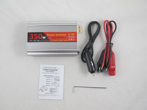 dc 12v to ac 110v 350w power inverter adapter 1 x cigarette 