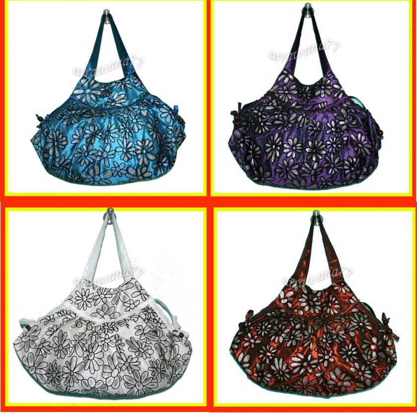 Thai Silk Hand Shoulder Bag Hippie Tote Hobo Bag_021  