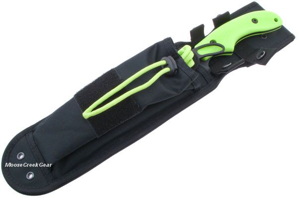   retention. Also features a lanyard hole (neon green lanyard/leg strap